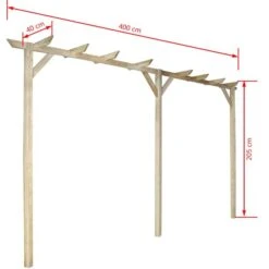 Pergola De Jardin 400 X 40 X 205 Cm Bois -Mobilier De Jardin pergola de jardin 400 x 40 x 205 cm bois 3666722763479 1216807