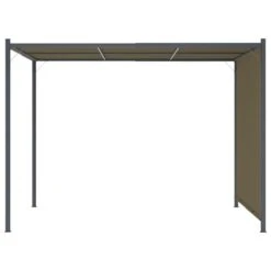 Pergola De Jardin Avec Auvent Rétractable 3x3 M Taupe 180 G/m² -Mobilier De Jardin pergola de jardin avec auvent retractable 3x3 m taupe 180 g m 3666722604604 1213541
