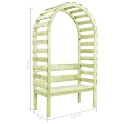 Pergola De Jardin Avec Banc 130x60x230 Cm Pin Imprégné -Mobilier De Jardin pergola de jardin avec banc 130x60x230 cm pin impregne 3666722178860 1219241