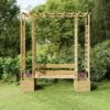 Pergola De Jardin Avec Banc Et Jardinières Bois De Pin Imprégné -Mobilier De Jardin pergola de jardin avec banc et jardinieres bois de pin impregne 3666722117395 1369392