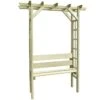 Pergola De Jardin Avec Banquette 150 X 50 X 200 Cm Pin Imprégné -Mobilier De Jardin pergola de jardin avec banquette 150 x 50 x 200 cm pin impregne 8718475557876 1361962