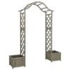 Pergola De Jardin Avec Jardinière Gris Bois Pin Massif -Mobilier De Jardin pergola de jardin avec jardiniere gris bois pin massif 3666722202169 1166903