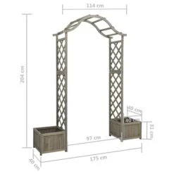 Pergola De Jardin Avec Jardinière Gris Bois Pin Massif -Mobilier De Jardin pergola de jardin avec jardiniere gris bois pin massif 3666722202169 1166907