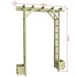 Pergola De Jardin Avec Jardinières 150x50x200 Cm Pin Imprégné -Mobilier De Jardin pergola de jardin avec jardinieres 150x50x200 cm pin impregne 8718475557883 1232772