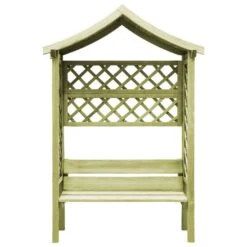 Pergola De Jardin Avec Toit Et Banc Bois De Pin Imprégné -Mobilier De Jardin pergola de jardin avec toit et banc bois de pin impregne 3666722180788 1217342