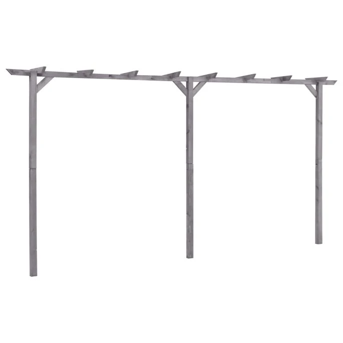 Pergola De Jardin Gris 400x40x205 Cm Bois De Pin Imprégné 3 Pergola De Jardin Gris 400x40x205 Cm Bois De Pin Imprégné
