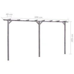 Pergola De Jardin Gris 400x40x205 Cm Bois De Pin Imprégné 11 Pergola De Jardin Gris 400x40x205 Cm Bois De Pin Imprégné -Mobilier De Jardin pergola de jardin gris 400x40x205 cm bois de pin impregne 3666722202596 1166477