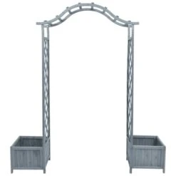 Pergola Et Pot De Fleurs Gris 180x40x205cm Bois De Sapin Massif 8 Pergola Et Pot De Fleurs Gris 180x40x205cm Bois De Sapin Massif -Mobilier De Jardin pergola et pot de fleurs gris 180x40x205cm bois de sapin massif 8719883979434 1165585