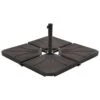 Plaque De Poids De Parasol 4 Pcs Noir Béton Carré 72 Kg -Mobilier De Jardin plaque de poids de parasol 4 pcs noir beton carre 72 kg 8719883586403 1276556