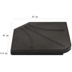 Plaque De Poids De Parasol 4 Pcs Noir Béton Carré 72 Kg -Mobilier De Jardin plaque de poids de parasol 4 pcs noir beton carre 72 kg 8719883586403 1276563