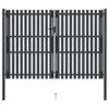 Portail De Clôture à Double Porte Acier 306x250 Cm Anthracite -Mobilier De Jardin portail de cloture a double porte acier 306x250 cm anthracite 3666722190909 1193886
