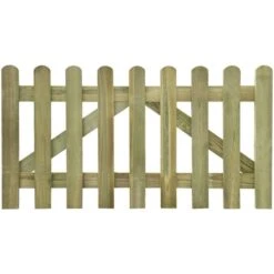 Portail De Clôture à Piquets 2 Pcs Bois Imprégné 300x80 Cm -Mobilier De Jardin portail de cloture a piquets 2 pcs bois impregne 300x80 cm 8718475969655 1216950