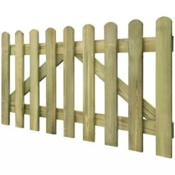 Portail De Clôture à Piquets 2 Pcs Bois Imprégné 300x80 Cm -Mobilier De Jardin portail de cloture a piquets 2 pcs bois impregne 300x80 cm 8718475969655 1216951