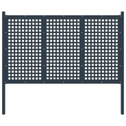 Portail De Clôture Anthracite 177x175 Cm Acier