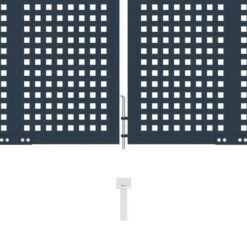 Portail De Clôture Anthracite 306x200 Cm Acier 10 Portail De Clôture Anthracite 306x200 Cm Acier -Mobilier De Jardin portail de cloture anthracite 306x200 cm acier 8719883886428 1171322