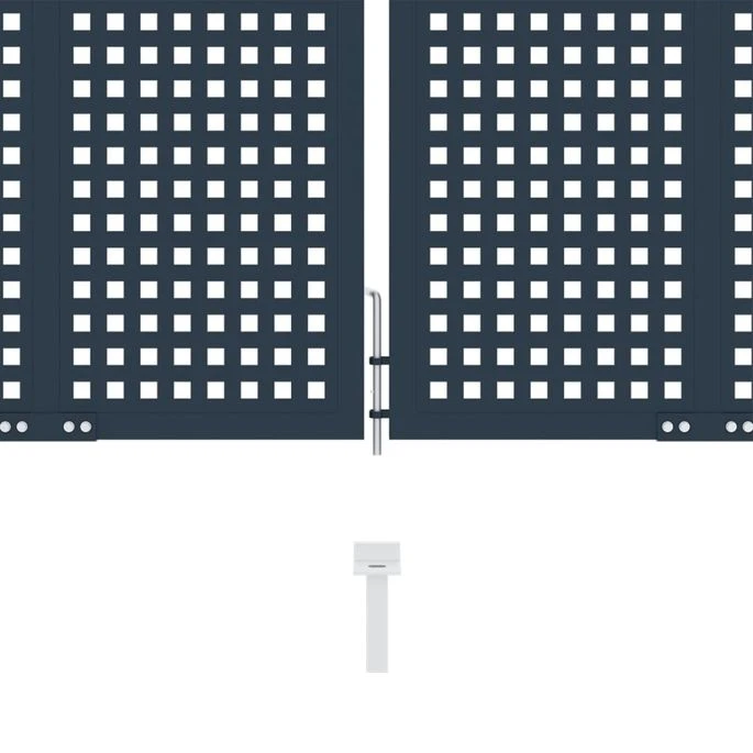 Portail De Clôture Anthracite 306x200 Cm Acier 6 Portail De Clôture Anthracite 306x200 Cm Acier – Image 4