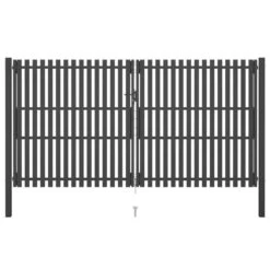 Portail De Clôture De Jardin Acier 4x2,5 M Anthracite