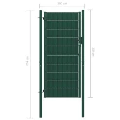Portail De Clôture PVC Et Acier 100x204 Cm Vert -Mobilier De Jardin portail de cloture pvc et acier 100x204 cm vert 3666722204781 1163519