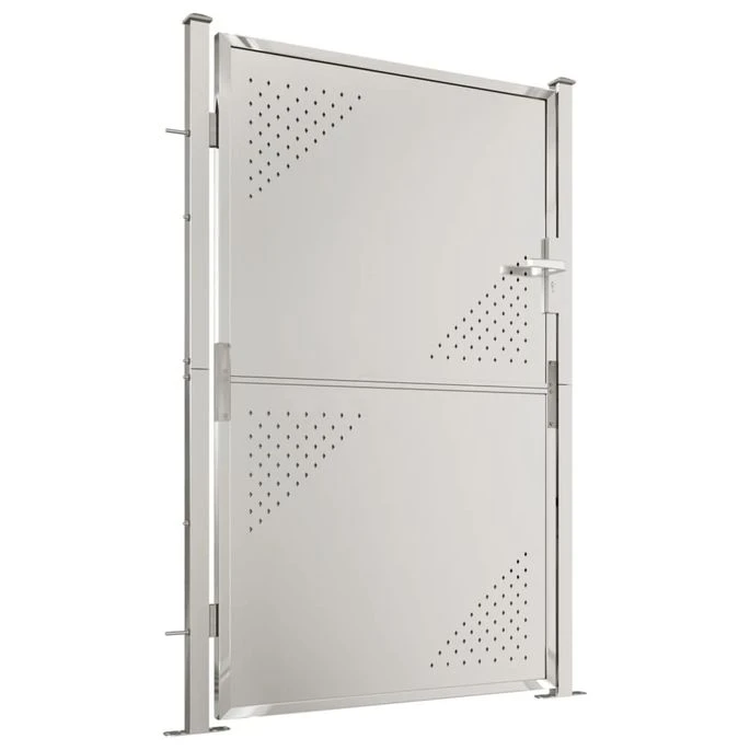 Portail De Jardin 100x150 Cm Acier Inoxydable 2 5 Portail De Jardin 100x150 Cm Acier Inoxydable 2 – Image 3