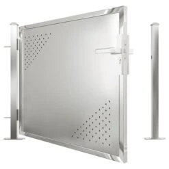 Portail De Jardin 100x75 Cm Acier Inoxydable 4 -Mobilier De Jardin portail de jardin 100x75 cm acier inoxydable 3666722128162 1337440