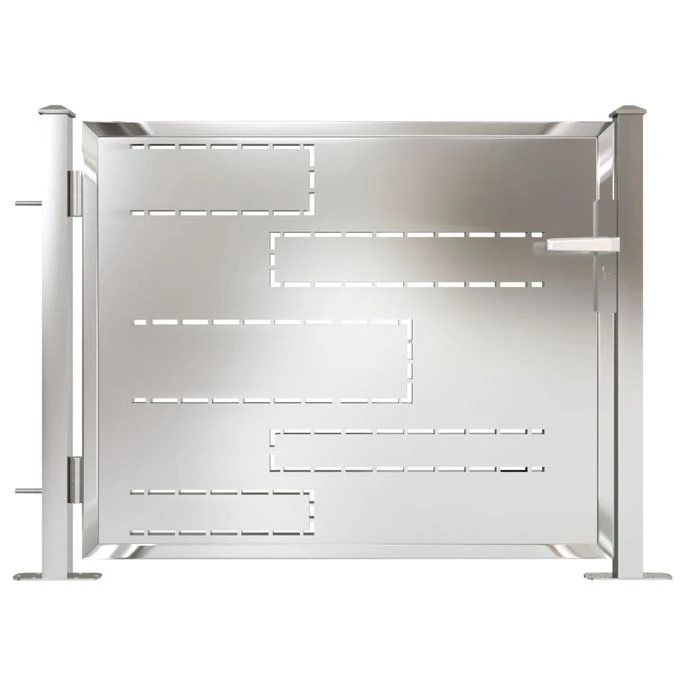 Portail De Jardin 100x75 Cm Acier Inoxydable 3 4 Portail De Jardin 100x75 Cm Acier Inoxydable 3 – Image 2