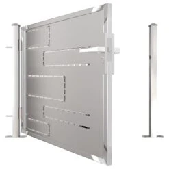 Portail De Jardin 100x75 Cm Acier Inoxydable 3 13 Portail De Jardin 100x75 Cm Acier Inoxydable 3 -Mobilier De Jardin portail de jardin 100x75 cm acier inoxydable 3666722128186 1337426