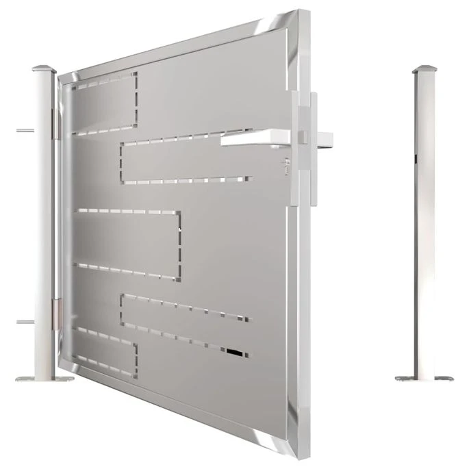 Portail De Jardin 100x75 Cm Acier Inoxydable 3 7 Portail De Jardin 100x75 Cm Acier Inoxydable 3 – Image 5