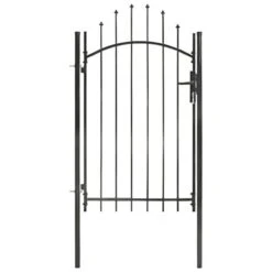 Portail De Jardin Acier 1 X 2,25 M Noir