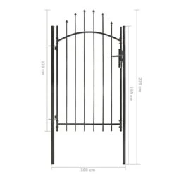 Portail De Jardin Acier 1 X 2,25 M Noir 11 Portail De Jardin Acier 1 X 2,25 M Noir -Mobilier De Jardin portail de jardin acier 1 x 2 25 m noir 8718475625537 1269872