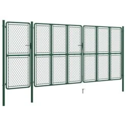 Portail De Jardin Acier 175x495 Cm Vert 8 Portail De Jardin Acier 175x495 Cm Vert -Mobilier De Jardin portail de jardin acier 175x495 cm vert 8718475737346 1163471
