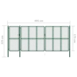 Portail De Jardin Acier 175x495 Cm Vert 11 Portail De Jardin Acier 175x495 Cm Vert -Mobilier De Jardin portail de jardin acier 175x495 cm vert 8718475737346 1163474