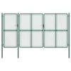 Portail De Jardin Acier 200x395 Cm Vert -Mobilier De Jardin portail de jardin acier 200x395 cm vert 3666722200547 1168932