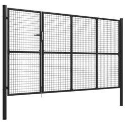 Portail De Jardin Acier 350 X 100 Cm Anthracite -Mobilier De Jardin portail de jardin acier 350 x 100 cm anthracite 3666722922029 1163414