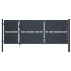 Portail De Jardin Acier 350 X 125 Cm Anthracite