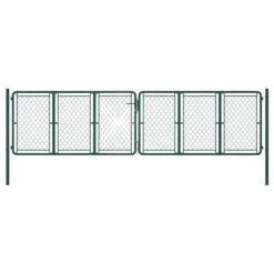 Portail De Jardin Acier 400 X 125 Cm Vert