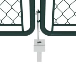 Portail De Jardin Acier 400 X 125 Cm Vert -Mobilier De Jardin portail de jardin acier 400 x 125 cm vert 3666722191142 1193327