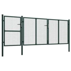 Portail De Jardin Acier 400 X 125 Cm Vert 2 8 Portail De Jardin Acier 400 X 125 Cm Vert 2 -Mobilier De Jardin portail de jardin acier 400 x 125 cm vert 3666722200776 1168324