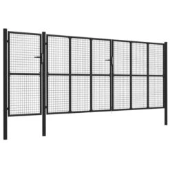 Portail De Jardin Acier 500 X 175 Cm Anthracite -Mobilier De Jardin portail de jardin acier 500 x 175 cm anthracite 8718475736189 1168434