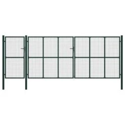 Portail De Jardin Acier 500 X 175 Cm Vert