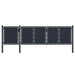Portail De Jardin Métal 4x1,25 M Anthracite