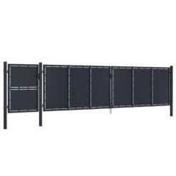 Portail De Jardin Métal 5x1,75 M Anthracite -Mobilier De Jardin portail de jardin metal 5x1 75 m anthracite 8718475738237 1163564