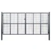 Portail En Maille De Jardin Acier Galvanisé 400 X 175 Cm Gris 2 -Mobilier De Jardin portail en maille de jardin acier galvanise 400 x 175 cm gris 3666722205412 1162939