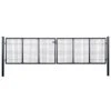 Portail En Maille De Jardin Acier Galvanisé 400 X 75 Cm Gris -Mobilier De Jardin portail en maille de jardin acier galvanise 400 x 75 cm gris 8718475624110 1342162