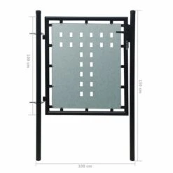 Portail Simple De Clôture Noir 100x150 Cm -Mobilier De Jardin portail simple de cloture noir 100x150 cm 3666722201612 1167375