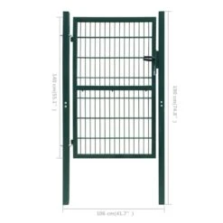 Portillon 2D (simple) Vert 106x190 Cm -Mobilier De Jardin portillon 2d simple vert 106x190 cm 3666722201575 1167399