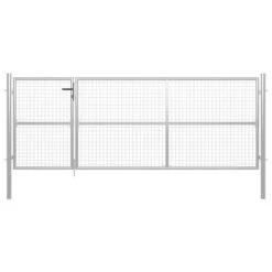 Portillon Acier 350 X 125 Cm Argenté