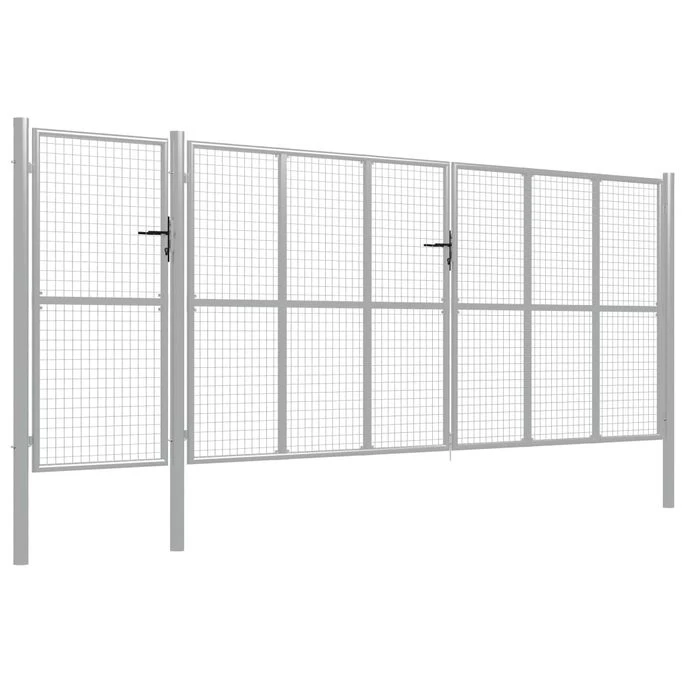 Portillon Acier 500 X 200 Cm Argenté 4 Portillon Acier 500 X 200 Cm Argenté – Image 2