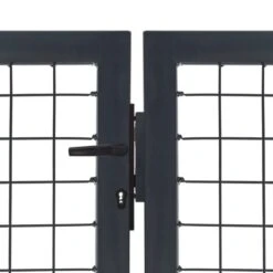 Portillon Avec Poteaux Acier 350 X 120 Cm Anthracite -Mobilier De Jardin portillon avec poteaux acier 350 x 120 cm anthracite 3666722200677 1168788