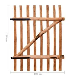 Portillon De Clôture Bois De Noisetier Imprégné 100 X 150 Cm -Mobilier De Jardin portillon de cloture bois de noisetier impregne 100 x 150 cm 8718475575795 1162603