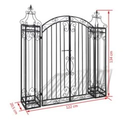 Portillon Ornemental De Jardin Fer Forgé 122 X 20,5 X 134 Cm -Mobilier De Jardin portillon ornemental de jardin fer forge 122 x 20 5 x 134 cm 3666722186674 1209751